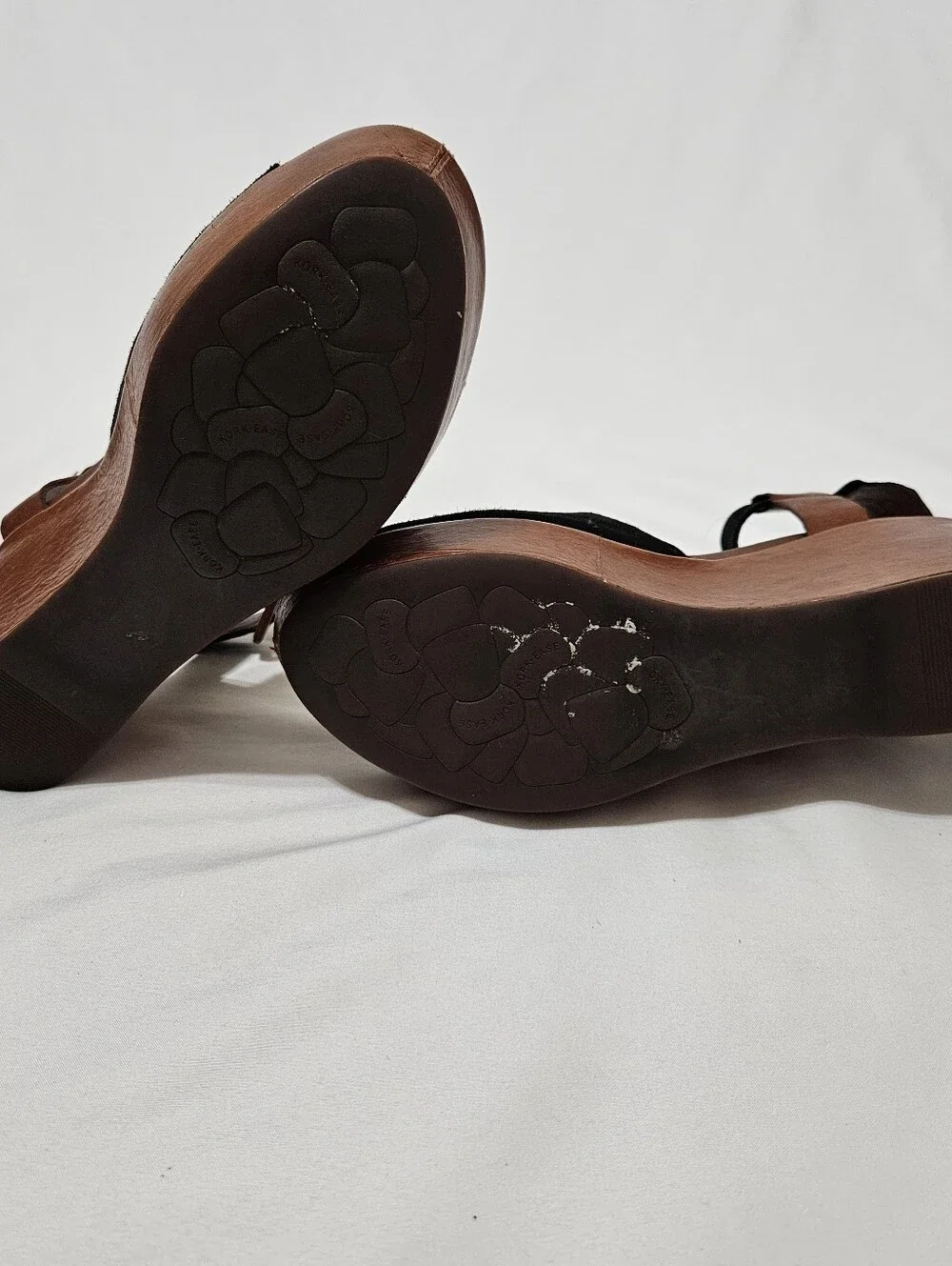 Kork Ease Kiern Classic Brown Leather Platform Wedge Strappy Sandal Sz 9M *Read*
